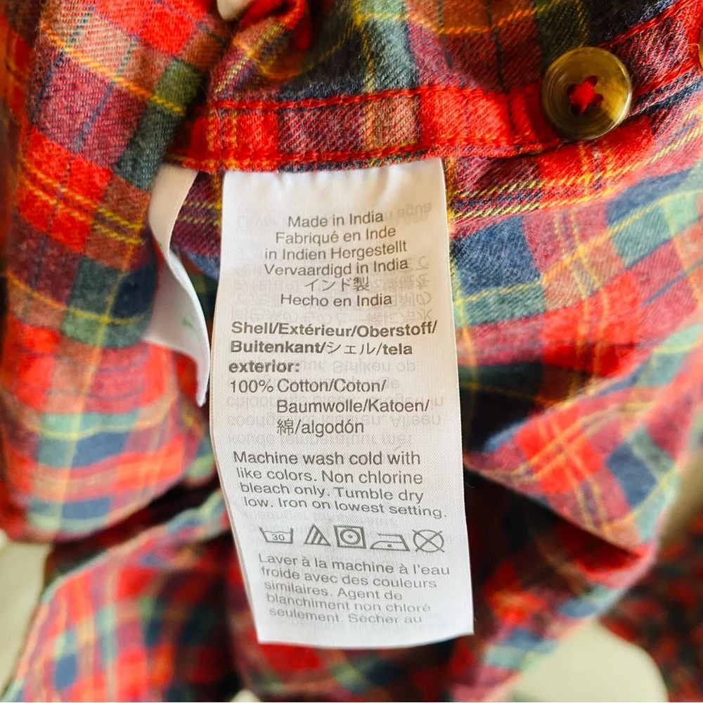 J. Crew Casual Brushed Twill Button Down Plaid Shirt